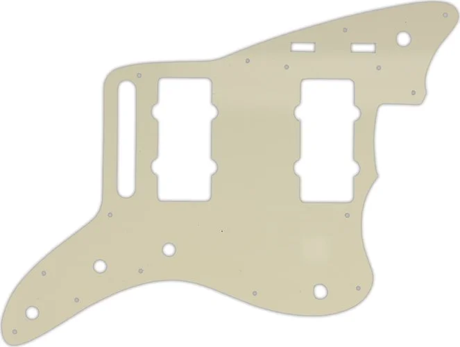 WD Custom Pickguard For Fender 2014-2019 Made In Mexico Troy Van Leeuwen Jazzmaster #55 Parchment 3 