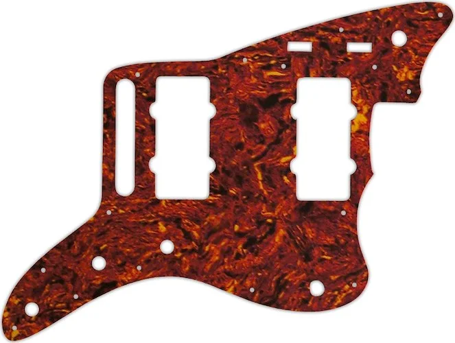 WD Custom Pickguard For Fender 2014-2019 Made In Mexico Troy Van Leeuwen Jazzmaster #05W Tortoise Shell/White
