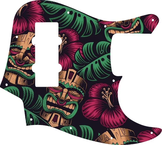 WD Custom Pickguard For Fender 2014 Made In China Modern Player Jazz Bass Satin #GAL01 Aloha Tiki Graphic