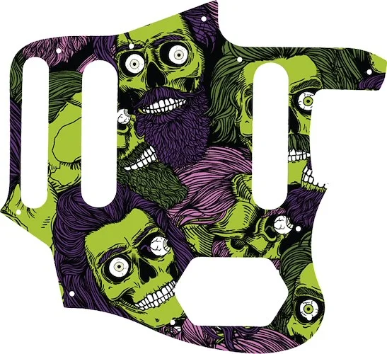 WD Custom Pickguard For Fender 2015-2018 Made In Mexico Classic Series 60s Jaguar Lacquer #GHA02 Zombeard Graphic