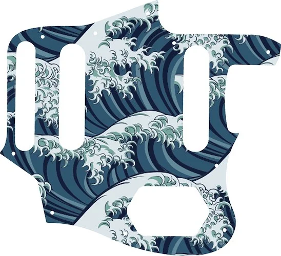 WD Custom Pickguard For Fender 2015-2018 Made In Mexico Classic Series 60s Jaguar Lacquer #GT02 Japanese Wave Tattoo Graphic