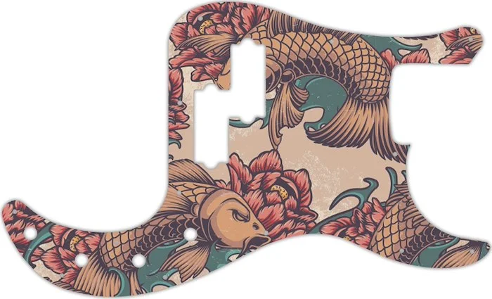 WD Custom Pickguard For Fender 2016-2019 Made In Mexico Special Edition Deluxe PJ Bass #GT01 Koi Tat