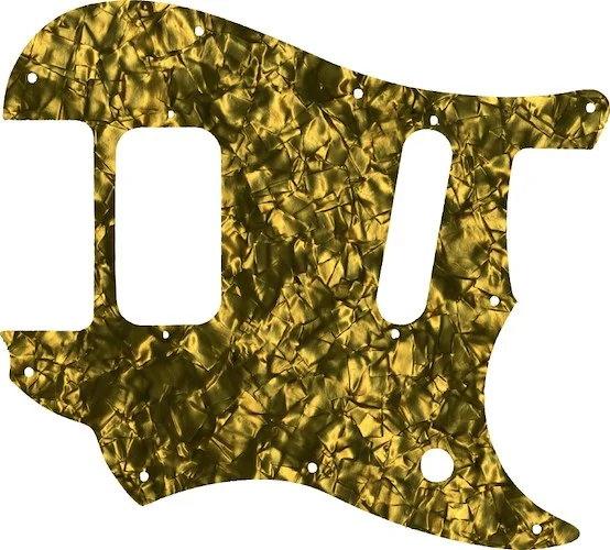 WD Custom Pickguard For Fender 2016-2019 Made In Mexico Duo-Sonic Offset HS - Custom Designed For Kurt Cobain Mustang Modification #28GD Gold Pearl/Black/White/Black