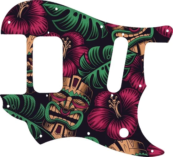 WD Custom Pickguard For Fender 2016-2019 Made In Mexico Duo-Sonic Offset HS - Custom Designed For Kurt Cobain Mustang Modification #GAL01 Aloha Tiki Graphic