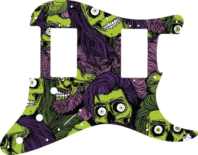 WD Custom Pickguard For Fender 2016 American Professional Stratocaster HH With Covered Shawbuckers #GHA02 Zombeard Graphic