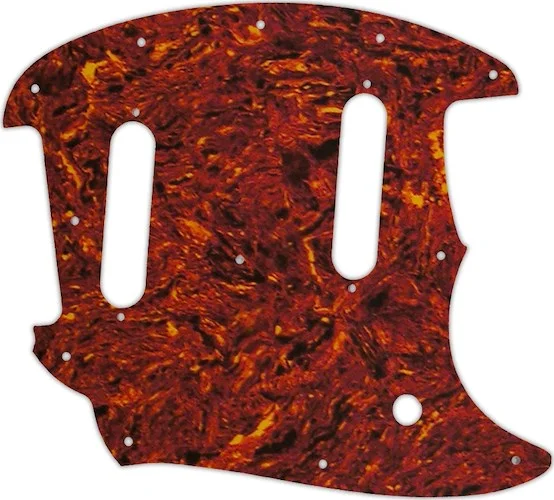 WD Custom Pickguard For Fender 2017-Present Classic Style Mustang #05P Tortoise Shell/Parchment