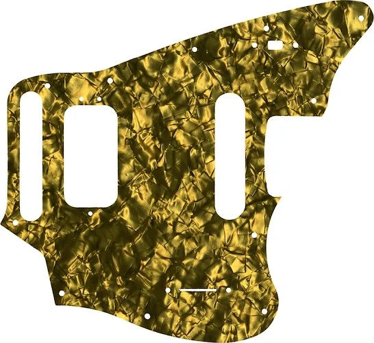 WD Custom Pickguard For Fender 2018-Present Made In Mexico Player Series Jaguar #28GD Gold Pearl/Black/White/Black