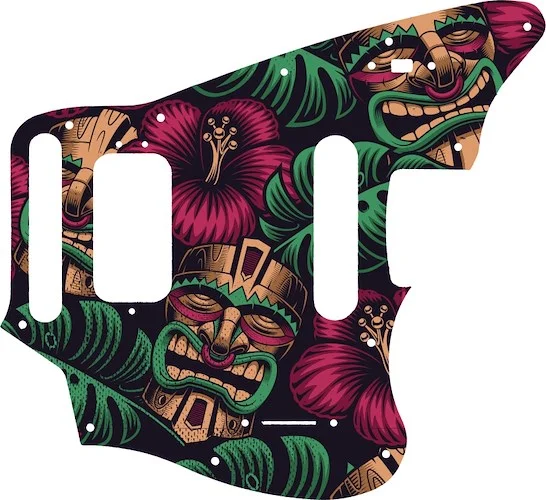 WD Custom Pickguard For Fender 2018-Present Made In Mexico Player Series Jaguar #GAL01 Aloha Tiki Graphic