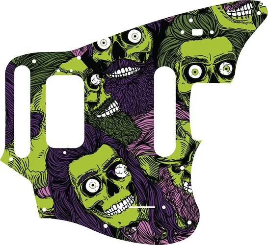 WD Custom Pickguard For Fender 2018-Present Made In Mexico Player Series Jaguar #GHA02 Zombeard Graphic