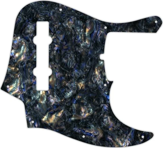 WD Custom Pickguard For Fender 2019 5 String American Ultra Jazz Bass V #35 Black Abalone Image