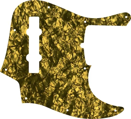 WD Custom Pickguard For Fender 2019 5 String American Ultra Jazz Bass V #28GD Gold Pearl/Black/White/Black
