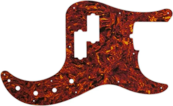 WD Custom Pickguard For Fender 2019 American Ultra Precision Bass #05P Tortoise Shell/Parchment