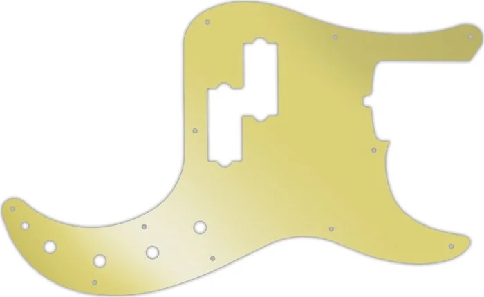 WD Custom Pickguard For Fender 2019 American Ultra Precision Bass #10GD Gold Mirror