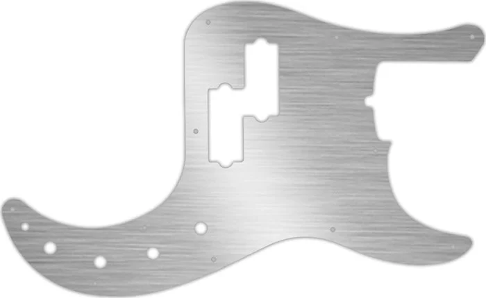 WD Custom Pickguard For Fender 2019 American Ultra Precision Bass #13 Simulated Brushed Silver/Black