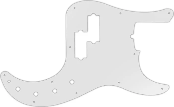 WD Custom Pickguard For Fender 2019 American Ultra Precision Bass #22 Translucent Milk White