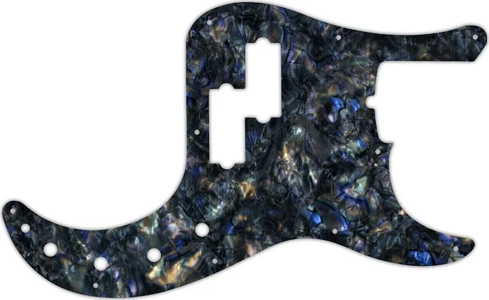 WD Custom Pickguard For Fender 2019 American Ultra Precision Bass #35 Black Abalone