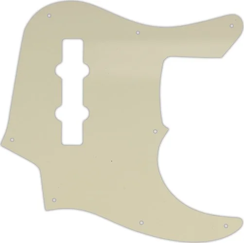 WD Custom Pickguard For Fender 22 Fret Longhorn Jazz Bass #55T Parchment Thin