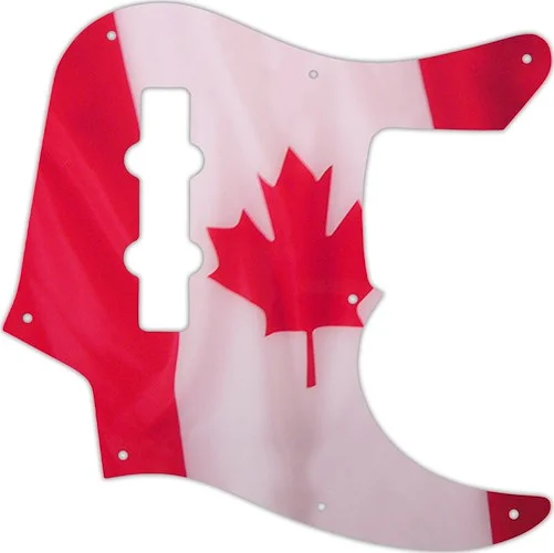 WD Custom Pickguard For Fender 22 Fret Longhorn Jazz Bass #G11 Canadian Flag Graphic