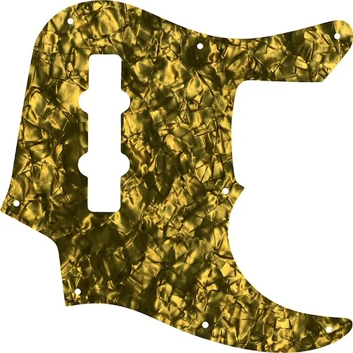 WD Custom Pickguard For Fender 22 Fret Longhorn Jazz Bass #28GD Gold Pearl/Black/White/Black