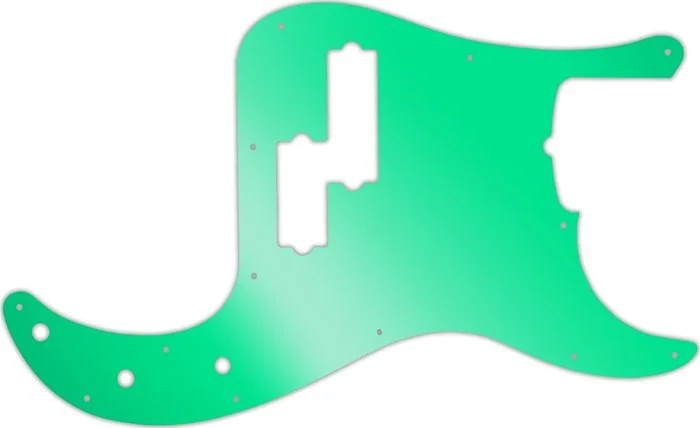 WD Custom Pickguard For Fender 5 String American Professional Precision Bass #10GR Green Mirror