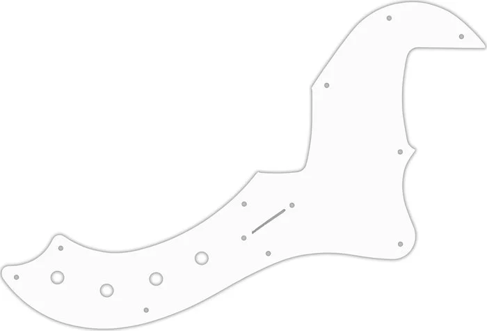 WD Custom Pickguard For Fender 5 String American Deluxe Or American Elite Dimension Bass V #02 White