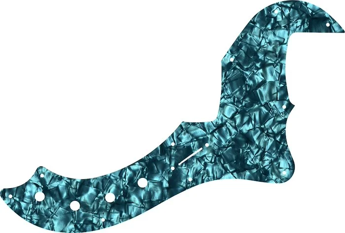 WD Custom Pickguard For Fender 5 String American Deluxe Or American Elite Dimension Bass V #28AQ Aqua Pearl/Black/White/Black