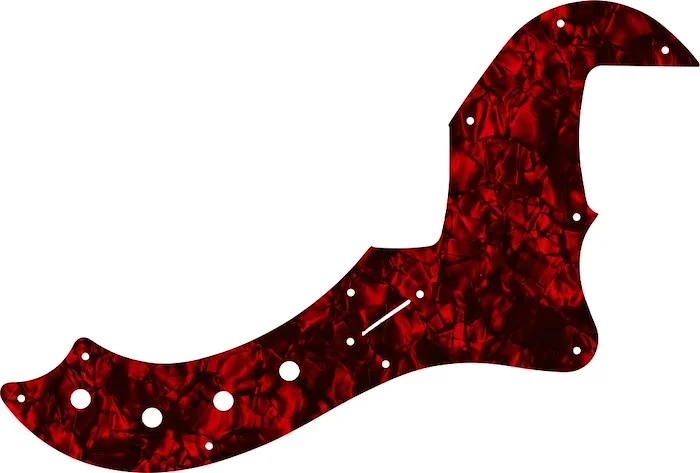WD Custom Pickguard For Fender 5 String American Deluxe Or American Elite Dimension Bass V #28DRP Dark Red Pearl/Black/White/Black