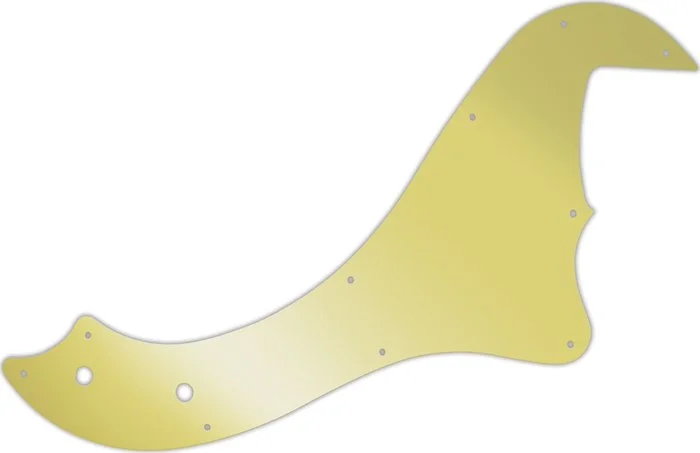 WD Custom Pickguard For Fender 5 String Standard Dimension Bass V #10GD Gold Mirror