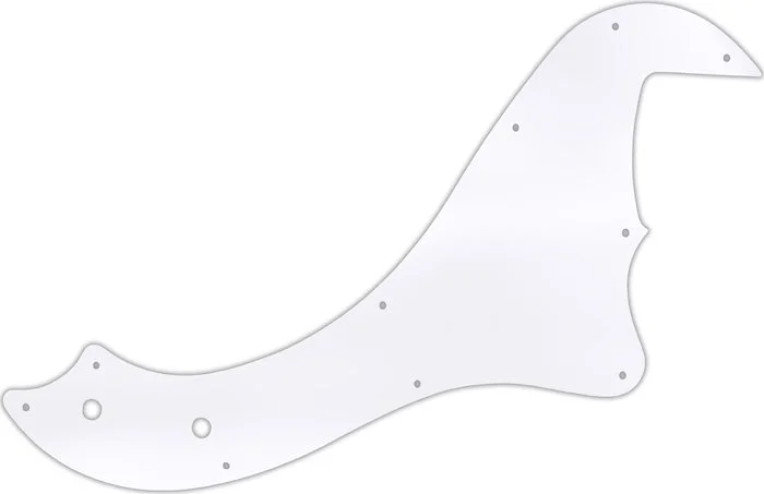 WD Custom Pickguard For Fender 5 String Standard Dimension Bass V #45 Clear Acrylic