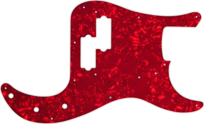 WD Custom Pickguard For Fender 50th Anniversary Precision Bass #28R Red Pearl/White/Black/White