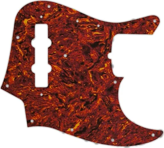 WD Custom Pickguard For Fender 50th Anniversary Jazz Bass #05W Tortoise Shell/White