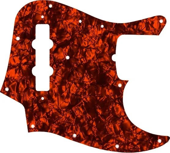 WD Custom Pickguard For Fender 50th Anniversary Jazz Bass #28OP Orange Pearl/Black/White/Black