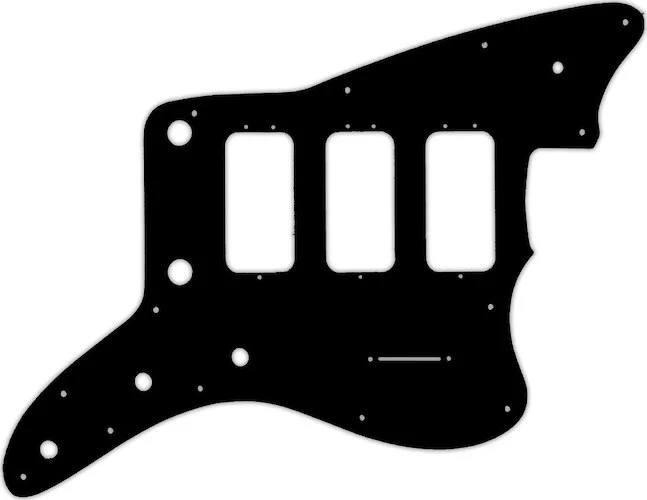 WD Custom Pickguard For Fender 60th Anniversary Triple Jazzmaster #09 Black/White/Black/White/Black
