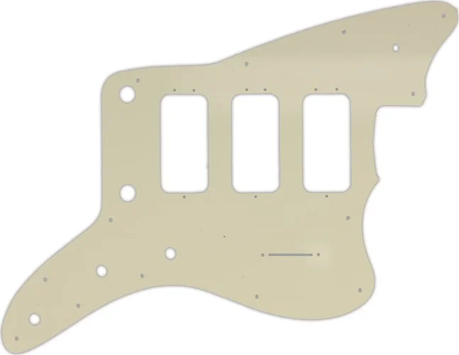 WD Custom Pickguard For Fender 60th Anniversary Triple Jazzmaster #55S Parchment Solid