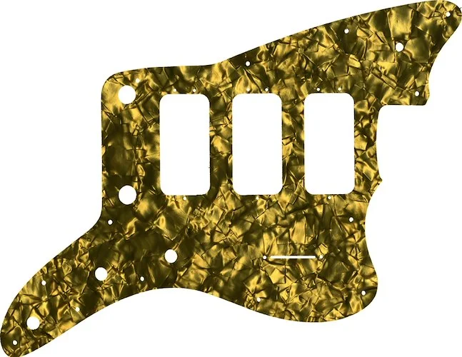 WD Custom Pickguard For Fender 60th Anniversary Triple Jazzmaster #28GD Gold Pearl/Black/White/Black