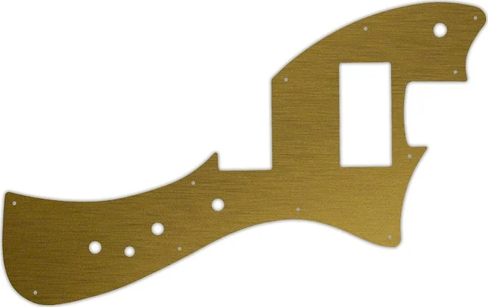 WD Custom Pickguard For Fender Alternate Reality Meteora HH #14 Simulated Brushed Gold/Black PVC
