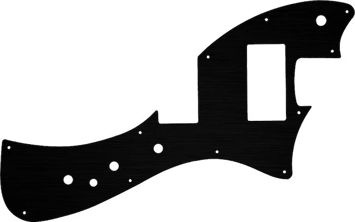 WD Custom Pickguard For Fender Alternate Reality Meteora HH #27T Simulated Black Anodized Thin