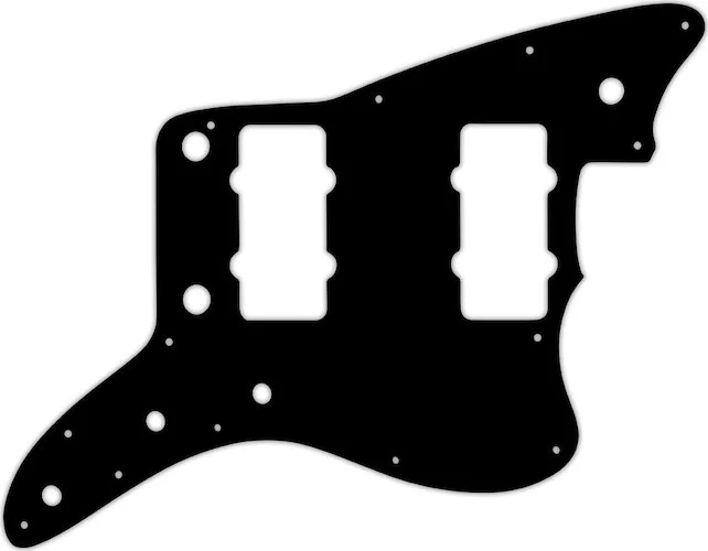 WD Custom Pickguard For Fender American Professional Jazzmaster #09 Black/White/Black/White/Black