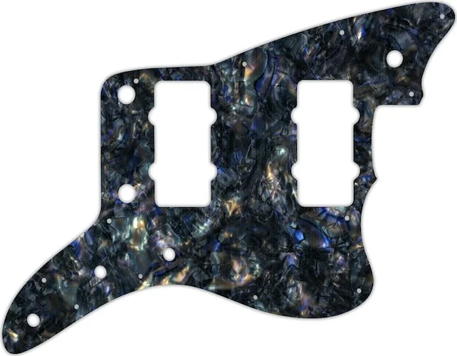 WD Custom Pickguard For Fender American Professional Jazzmaster #35 Black Abalone