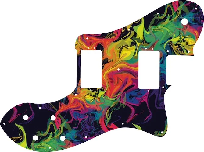 WD Custom Pickguard For Fender American Professional Deluxe Shawbucker Telecaster #GP01 Rainbow Paint Swirl Graphic