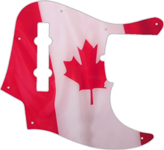 WD Custom Pickguard For Fender American Deluxe 21 Fret 5 String Jazz Bass #G11 Canadian Flag Graphic