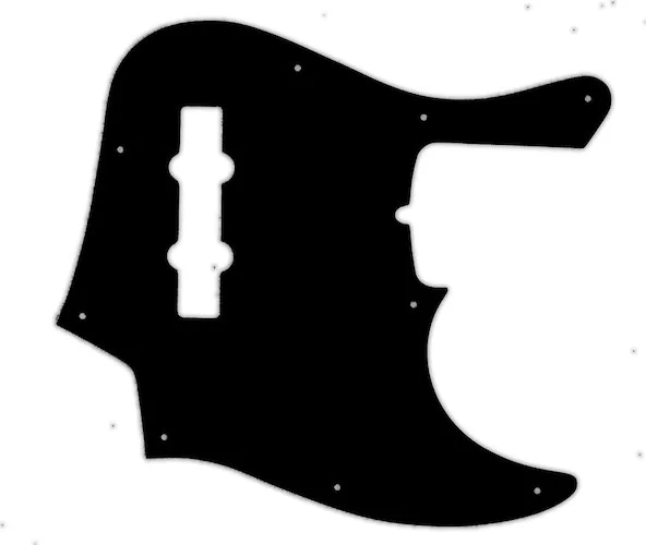 WD Custom Pickguard For Fender American Deluxe 21 Fret Jazz Bass#01T Black Thin