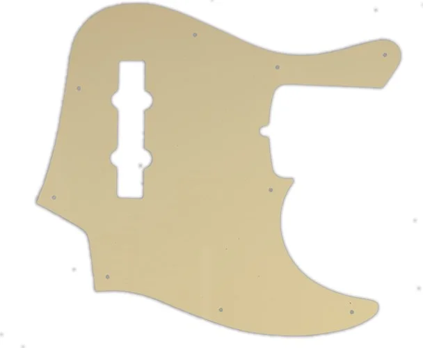 WD Custom Pickguard For Fender American Deluxe 21 Fret Jazz Bass#06 Cream