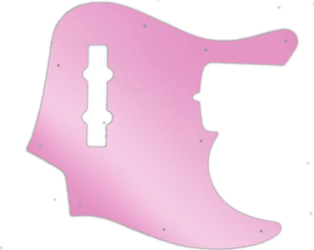 WD Custom Pickguard For Fender American Deluxe 21 Fret Jazz Bass#10P Pink Mirror