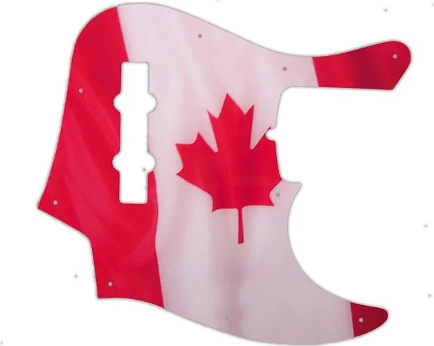 WD Custom Pickguard For Fender American Deluxe 21 Fret Jazz Bass#G11 Canadian Flag Graphic