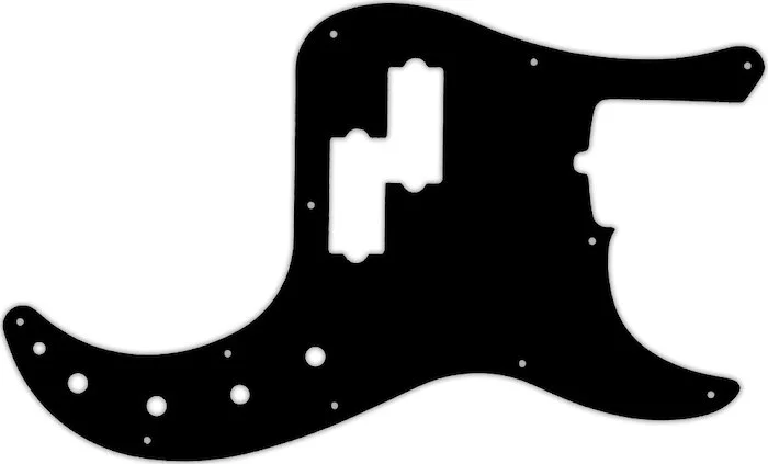 WD Custom Pickguard For Fender American Deluxe 21 Fret Precision Bass #01T Black Thin