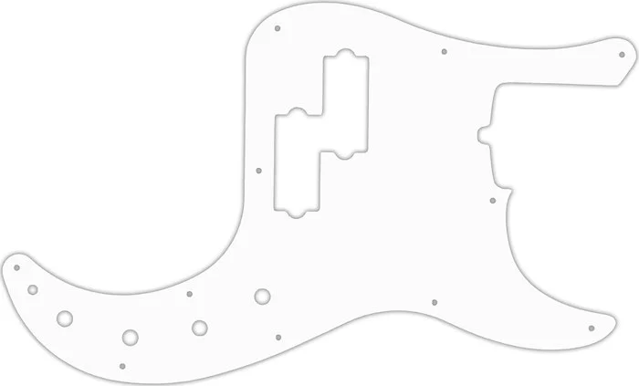 WD Custom Pickguard For Fender American Deluxe 21 Fret Precision Bass #02 White