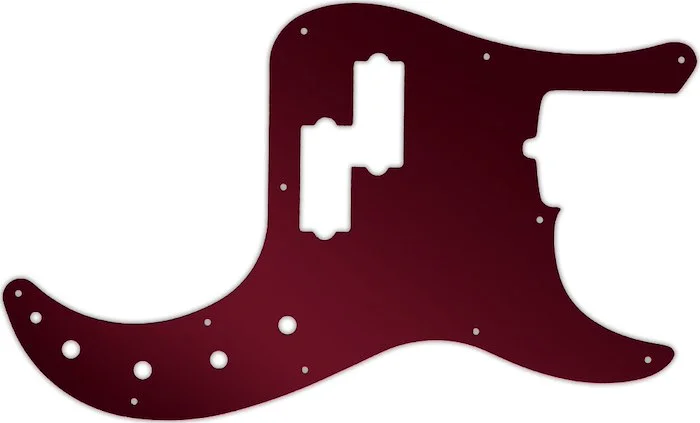 WD Custom Pickguard For Fender American Deluxe 21 Fret Precision Bass #10R Red Mirror