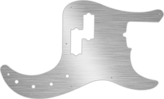 WD Custom Pickguard For Fender American Deluxe 21 Fret Precision Bass #13 Simulated Brushed Silver/B