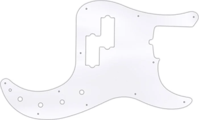 WD Custom Pickguard For Fender American Deluxe 21 Fret Precision Bass #45 Clear Acrylic